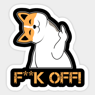 Cat Middle Finger Sticker